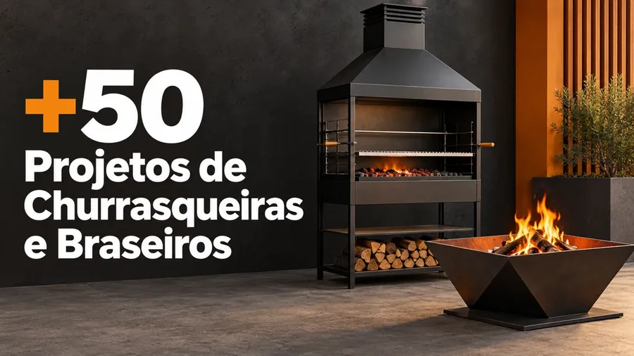 Capa ilustrativa: +50 Projetos de Churrasqueiras e Braseiros