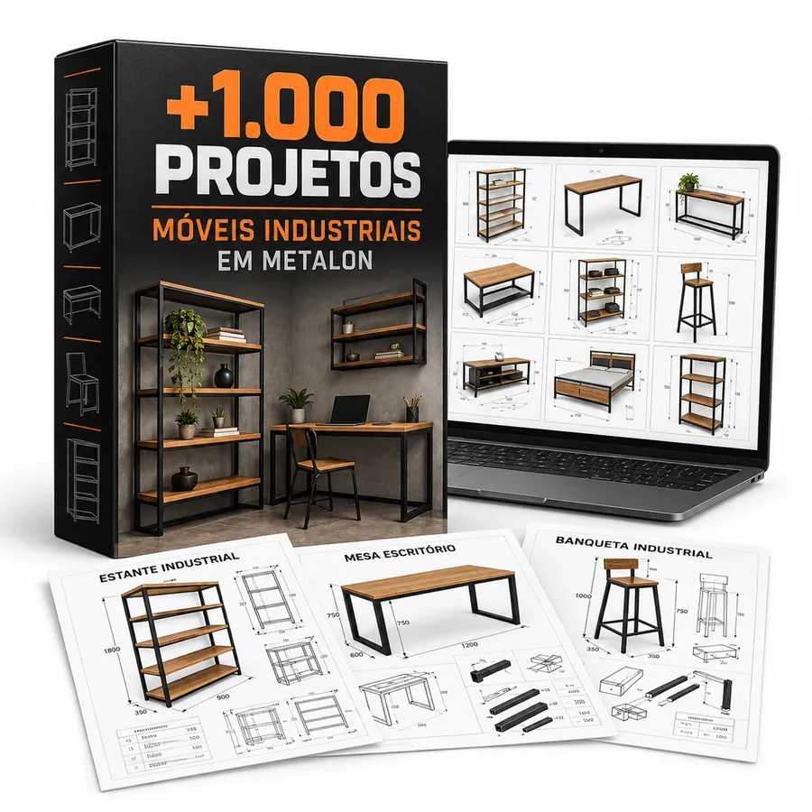 Mockup ilustrativo dos projetos digitais que você poderá consultar após receber o acesso